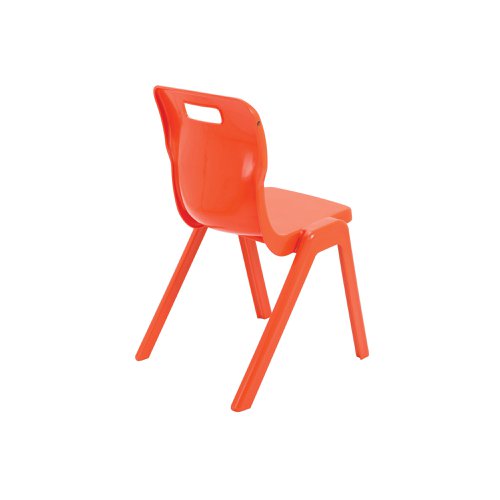 Titan One Piece Classroom Chair 482x510x829mm Orange (Pack of 10) KF78586