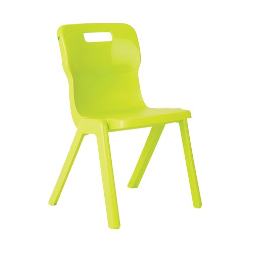 Titan One Piece Classroom Chair 482x510x829mm Lime (Pack of 10) KF78588