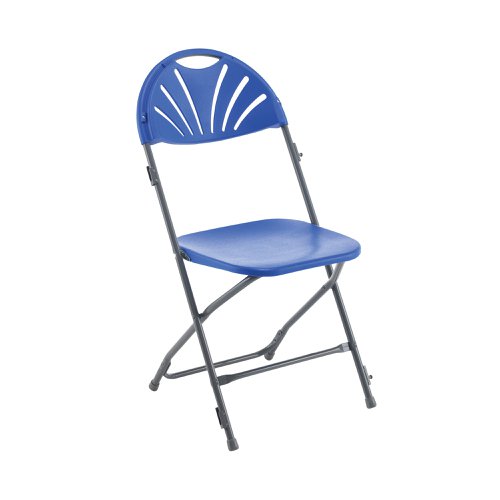 Titan Folding Chair 445x460x870mm Blue KF78658 | Titan