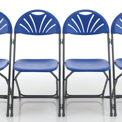 Titan Folding Chair 445x460x870mm Blue KF78658 | Titan