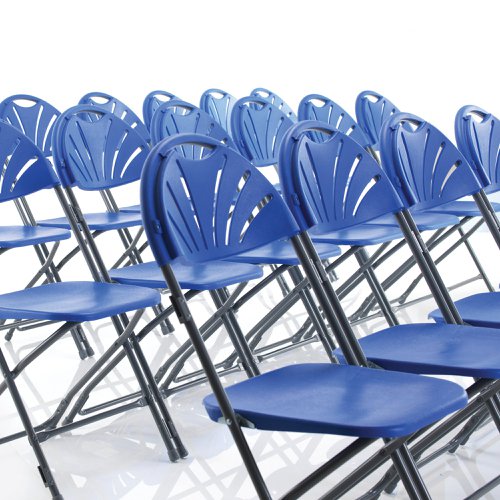 Titan Folding Chair 445x460x870mm Blue KF78658 | Titan