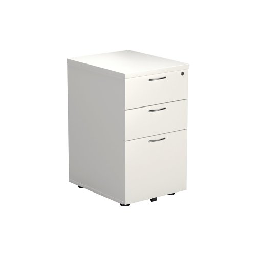 Jemini 3 Drawer Under Desk Pedestal 404x500x690mm White KF78664 KF78664