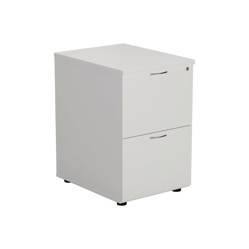 Jemini 2 Drawer Filing Cabinet 464x600x710mm White KF78666 | VOW