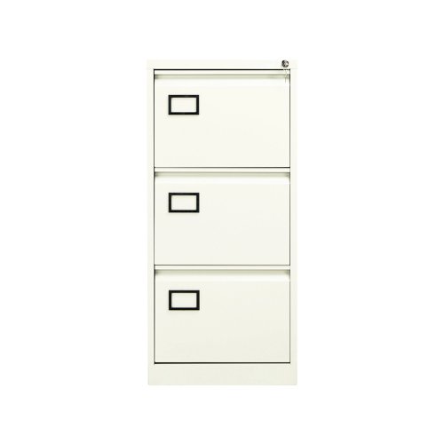 Jemini 3 Drawer Filing Cabinet 470x622x1016mm White KF78707 | VOW