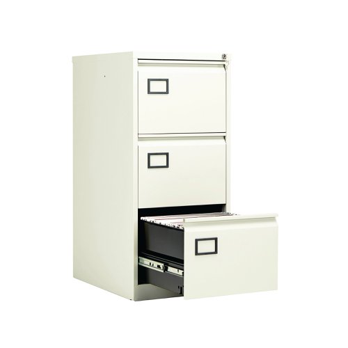 Jemini 3 Drawer Filing Cabinet 470x622x1016mm White KF78707 | VOW