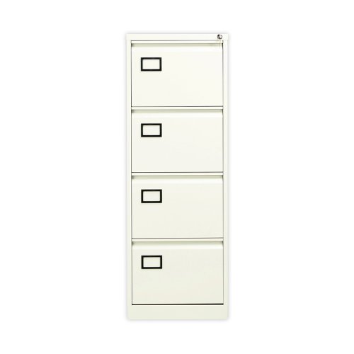 Jemini 4 Drawer Filing Cabinet Lockable 470x622x1321mm White KF78708 | VOW