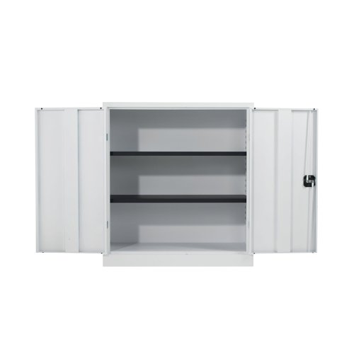 Talos Double Door Stationery Cupboard 920x420x1000mm White KF78753