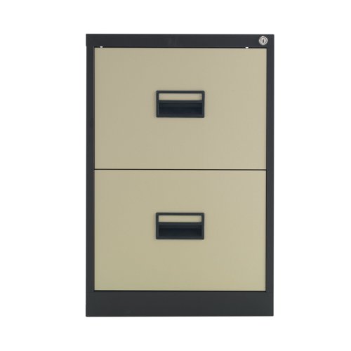 Talos 2 Drawer Filing Cabinet 465x620x700mm Coffee Cream KF78763