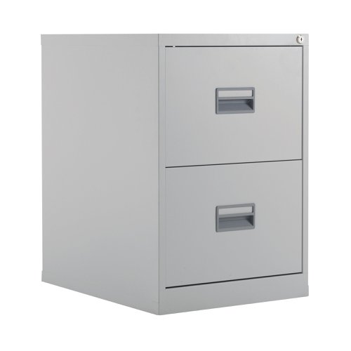 Talos 2 Drawer Filing Cabinet 465x620x700mm Grey KF78764 | VOW