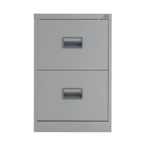 Talos 2 Drawer Filing Cabinet 465x620x700mm Grey KF78764 | VOW