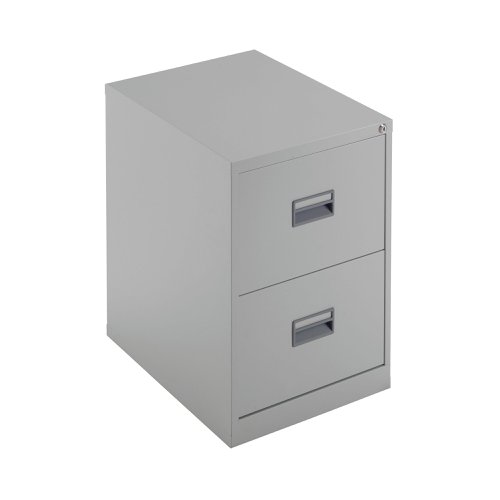 Talos 2 Drawer Filing Cabinet 465x620x700mm Grey KF78764 | VOW