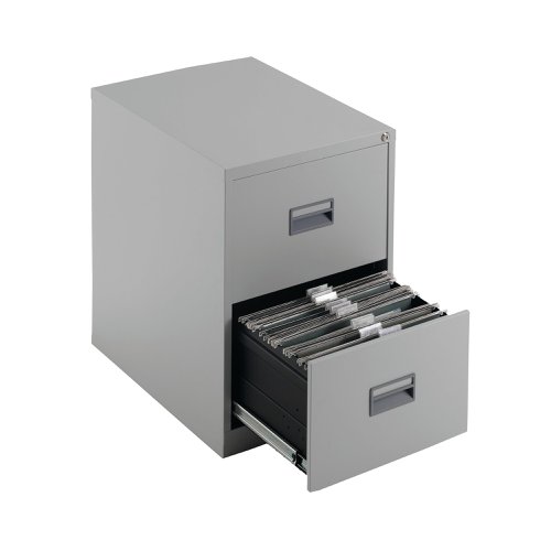 Talos 2 Drawer Filing Cabinet 465x620x700mm Grey KF78764 | VOW