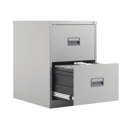 Talos 2 Drawer Filing Cabinet 465x620x700mm Grey KF78764 | VOW