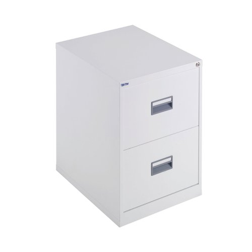 Talos 2 Drawer Filing Cabinet 465x620x700mm White KF78765