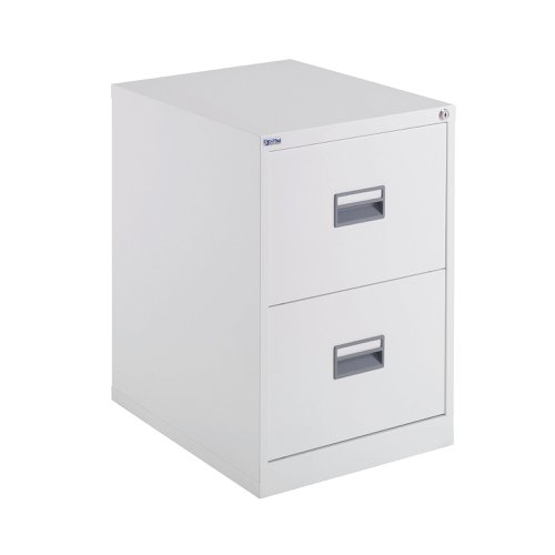 Talos 2 Drawer Filing Cabinet 465x620x700mm White KF78765 | VOW