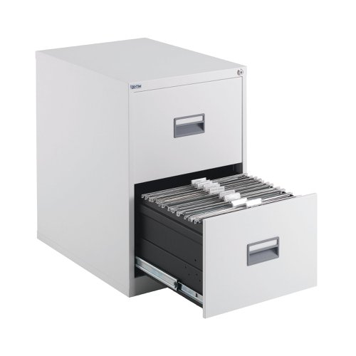 Talos 2 Drawer Filing Cabinet 465x620x700mm White KF78765 | VOW