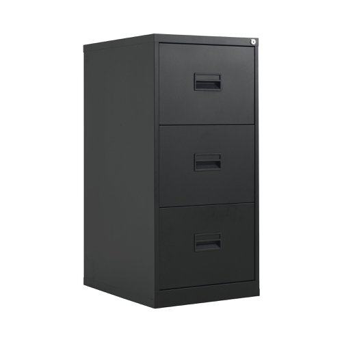 Talos 3 Drawer Filing Cabinet 465x620x1000mm Black KF78766 | VOW