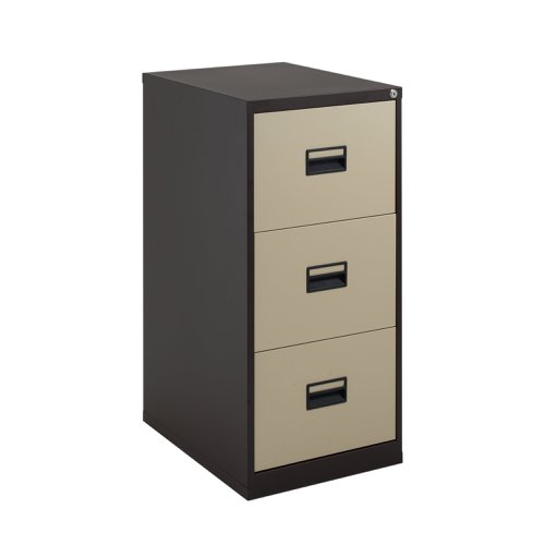 Talos 3 Drawer Filing Cabinet 465x620x1000mm Coffee Cream KF78767