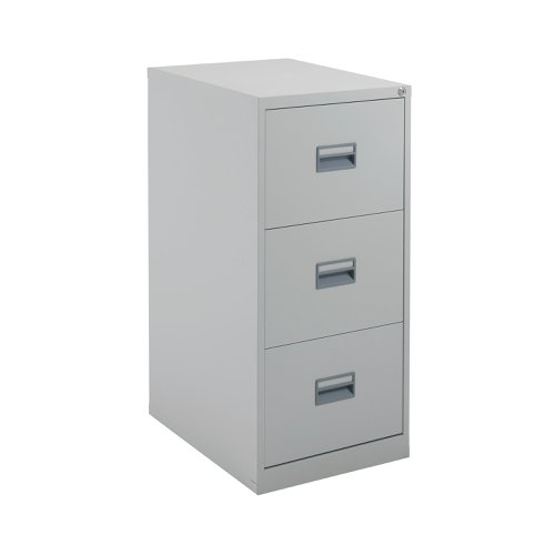 Talos 3 Drawer Filing Cabinet 465x620x1000mm Grey KF78768 | VOW