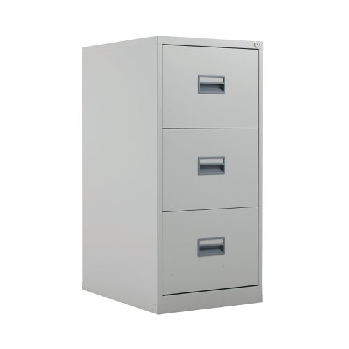 Talos 3 Drawer Filing Cabinet 465x620x1000mm Grey KF78768 | VOW