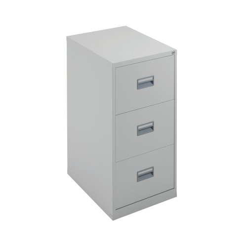 Talos 3 Drawer Filing Cabinet 465x620x1000mm Grey KF78768 | VOW