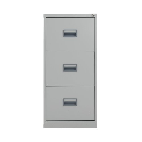 Talos 3 Drawer Filing Cabinet 465x620x1000mm Grey KF78768 | VOW