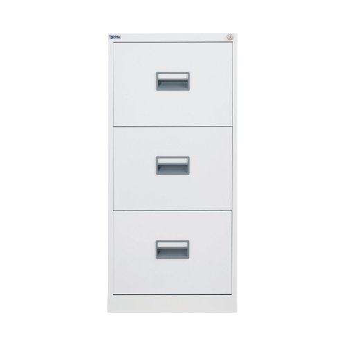 Talos 3 Drawer Filing Cabinet 465x620x1000mm White KF78769