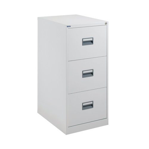 Talos 3 Drawer Filing Cabinet 465x620x1000mm White KF78769 | VOW