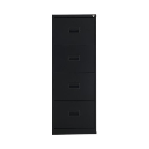 Talos 4 Drawer Filing Cabinet 465x620x1300mm Black KF78770 | VOW