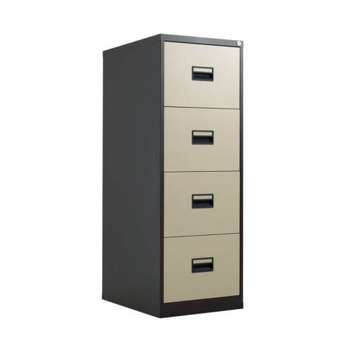 Talos 4 Drawer Filing Cabinet 465x620x1300mm Coffee Cream KF78771