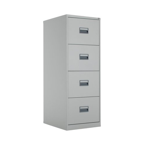 Talos 4 Drawer Filing Cabinet 465x620x1300mm Grey KF78772 | VOW