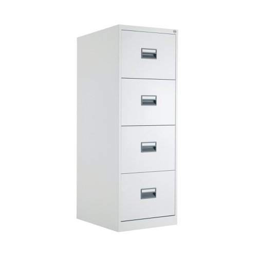 Talos 4 Drawer Filing Cabinet 465x620x1300mm White KF78773 | VOW