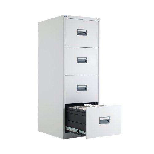 Talos 4 Drawer Filing Cabinet 465x620x1300mm White KF78773 | VOW