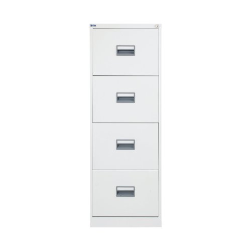 Talos 4 Drawer Filing Cabinet 465x620x1300mm White KF78773 | VOW