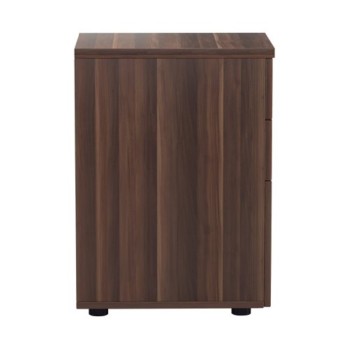 Jemini 3 Drawer Tall Mobile Pedestal 404x500x690mm Walnut KF78946 | VOW