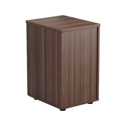 Jemini 3 Drawer Tall Mobile Pedestal 404x500x690mm Walnut KF78946 KF78946