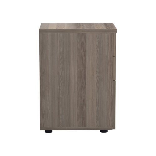 Jemini 3 Drawer Tall Mobile Pedestal 404x500x690mm Grey Oak KF78947 | VOW