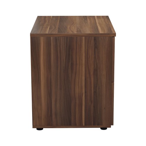 Jemini 2 Drawer Desk Side Filing Cabinet 800x600x730mm Walnut KF78952 | VOW