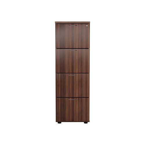 Jemini 4 Drawer Filing Cabinet 464x600x1365mm Walnut KF78954 | VOW