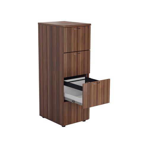 Jemini 4 Drawer Filing Cabinet 464x600x1365mm Walnut KF78954 | VOW