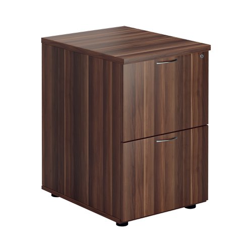 Jemini 2 Drawer Filing Cabinet 464x600x710mm Walnut KF78956 | VOW