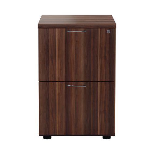 Jemini 2 Drawer Filing Cabinet 464x600x710mm Walnut KF78956 | VOW