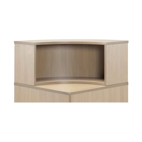 Jemini Reception Modular Corner Riser Unit 800x800x400mm Maple KF78975