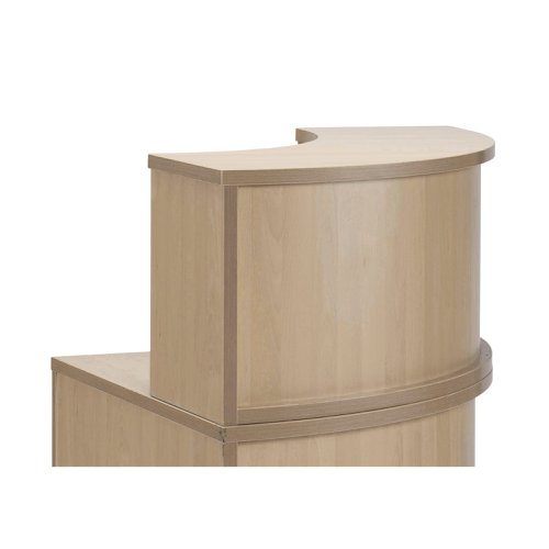 Jemini Reception Modular Corner Riser Unit 800x800x400mm Maple KF78975