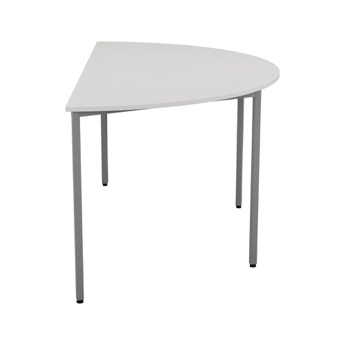 Jemini Semi Circular Multipurpose Table 1600x800x730mm White KF79033