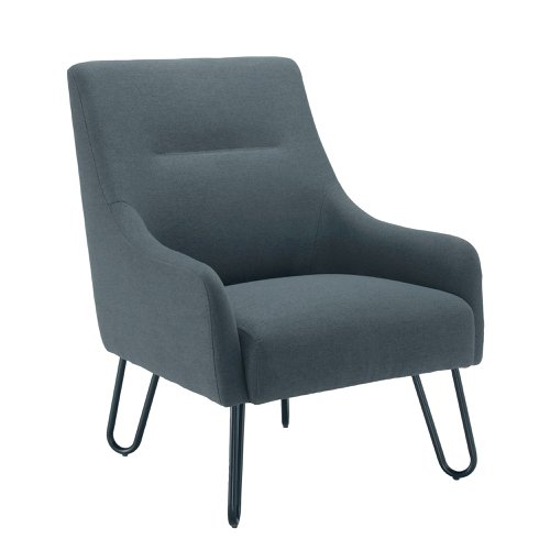 Jemini Reception Armchair Hairpin Leg Grey KF79142 | VOW