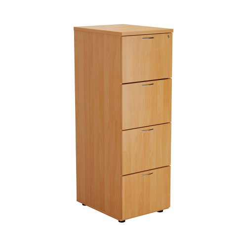 Jemini 4 Drawer Filing Cabinet 464x600x1365mm Beech KF79456 | VOW