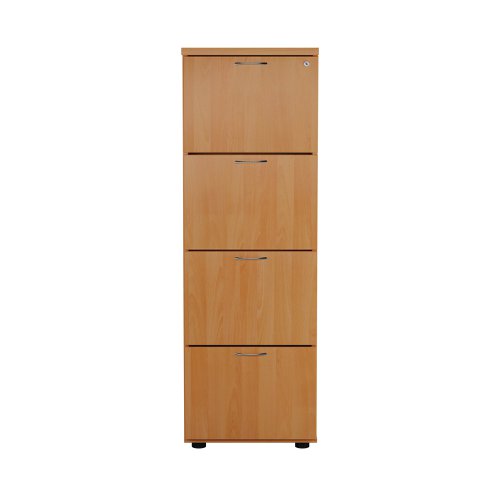 Jemini 4 Drawer Filing Cabinet 464x600x1365mm Beech KF79456 | VOW