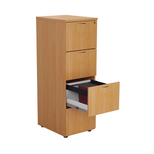 Jemini 4 Drawer Filing Cabinet 464x600x1365mm Beech KF79456 | VOW