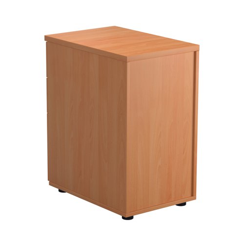 Jemini 3 Drawer Desk High Pedestal 404x600x730mm Beech KF79738